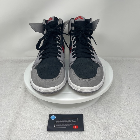 Nike Air Jordan 1 High Zoom Comfort 2 'Cement Fire Red' Shoes Size 7 DV1307-060 - Picture 2 of 7